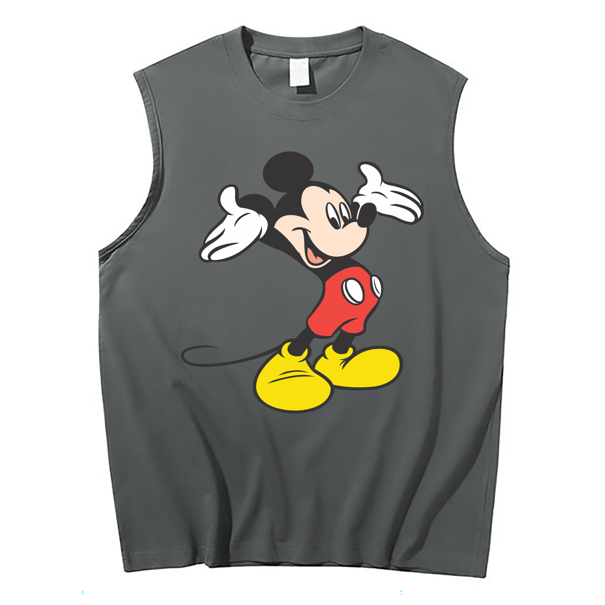 ミッキーマウス Mickey Mouse コットン100％タンクトップ（フロントプリント）